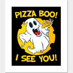 Pizza Boo I See You | Ghost Pizza Posters and Art